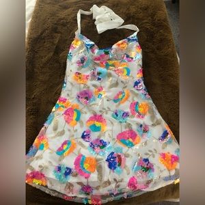 Hello Molly Colorful beaded dress - never worn - with tags - size small